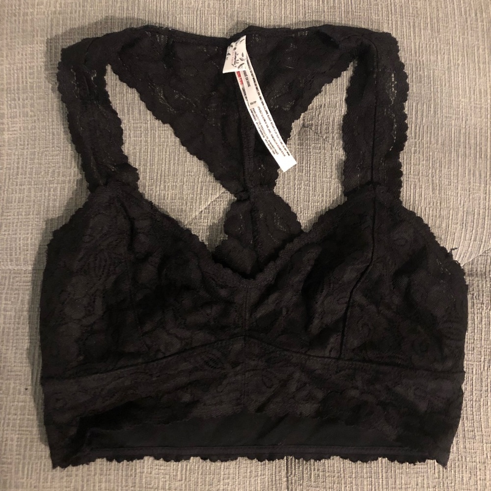 NWOT black Free People lace bralette